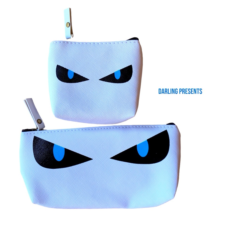 2 Piece Eyes Multi Purpose Bag Set Unisex Color White